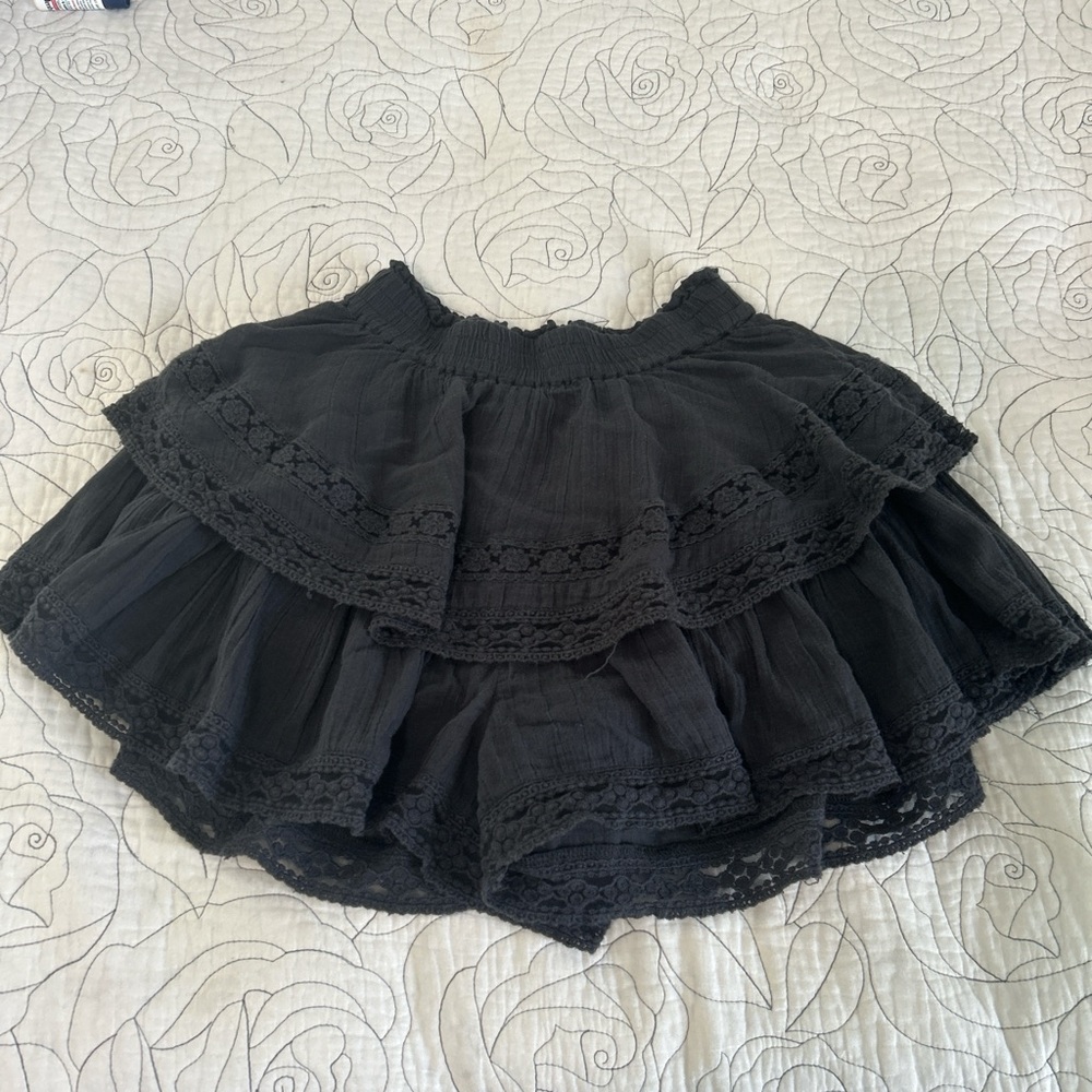 American Eagle Outfitters Black Layered Mini Skirt
